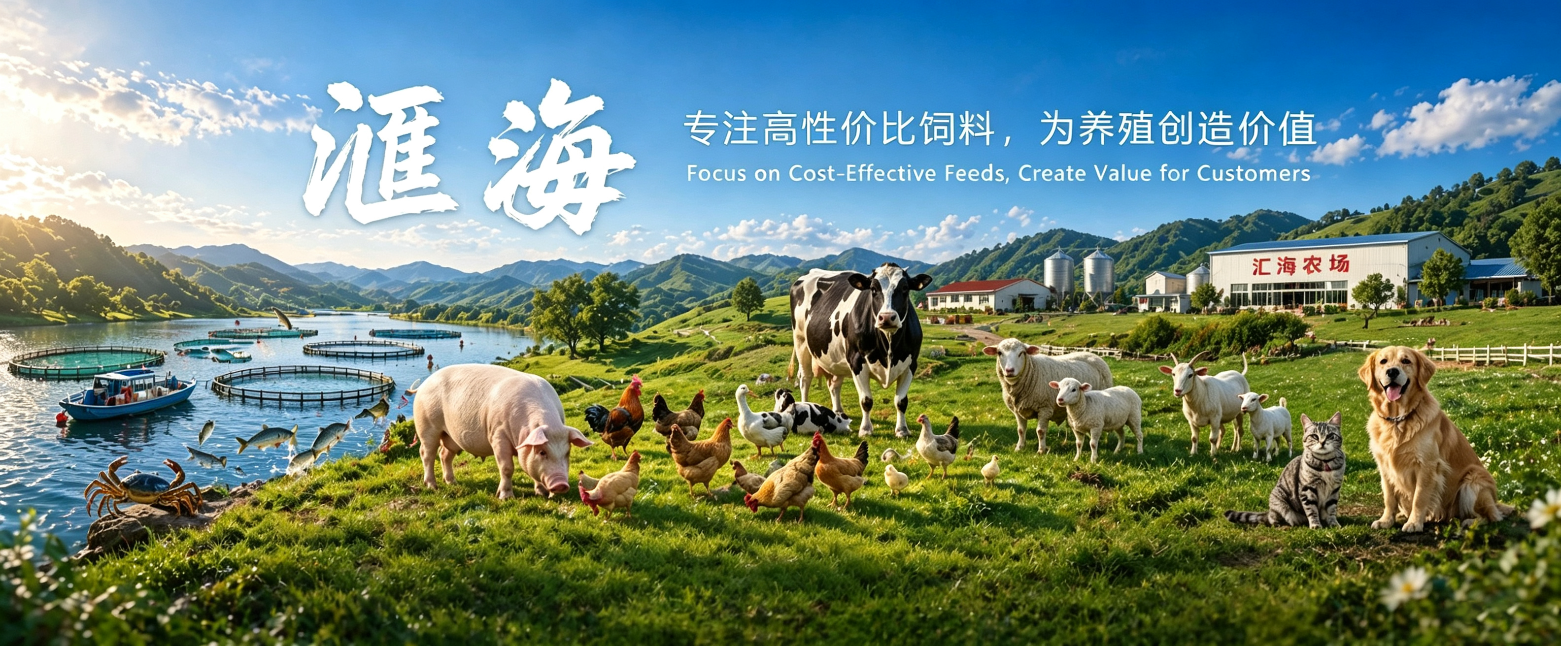 汇海养殖成本更低、更赚钱，做高性价比饲料领导者